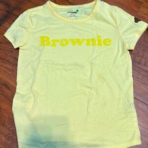 Girl Scouts of America size small yellow “Brownie” Shirt